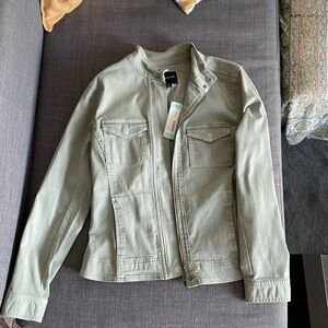 Green denim jacket; NWT